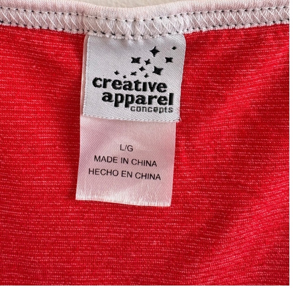 Creative Apparel Georgia Bulldogs NCAA Red Scoop Neck T-Shirt Womens Large - Picture 5 of 6